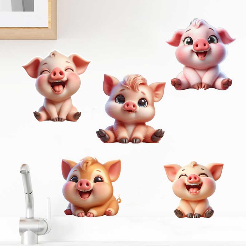 Cute piggy Wall Sticker Baby K - Baby Nursery Mural Wallpaper avis et prix