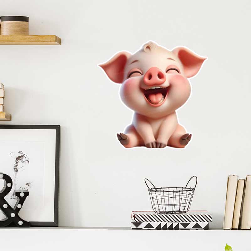 Cute piggy Wall Sticker Baby K - Baby Nursery Mural Wallpaper avis et prix