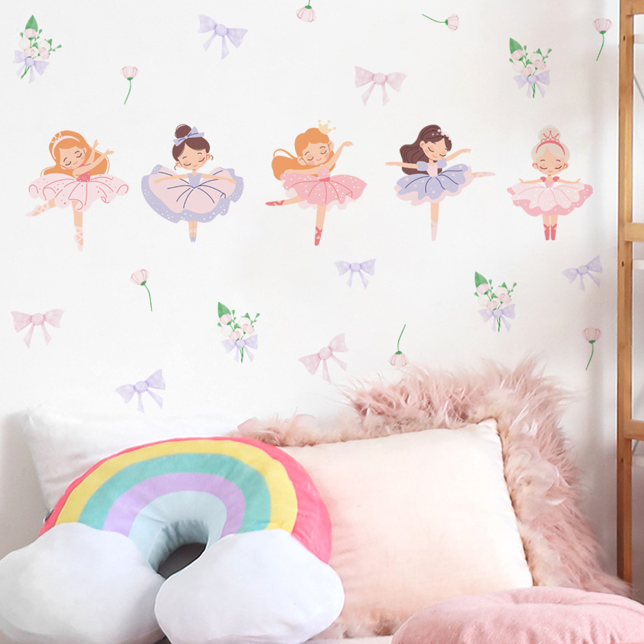 Fairy Ballet Dancer Bow Wall S - Baby Nursery Wallpaper Girl avis et prix