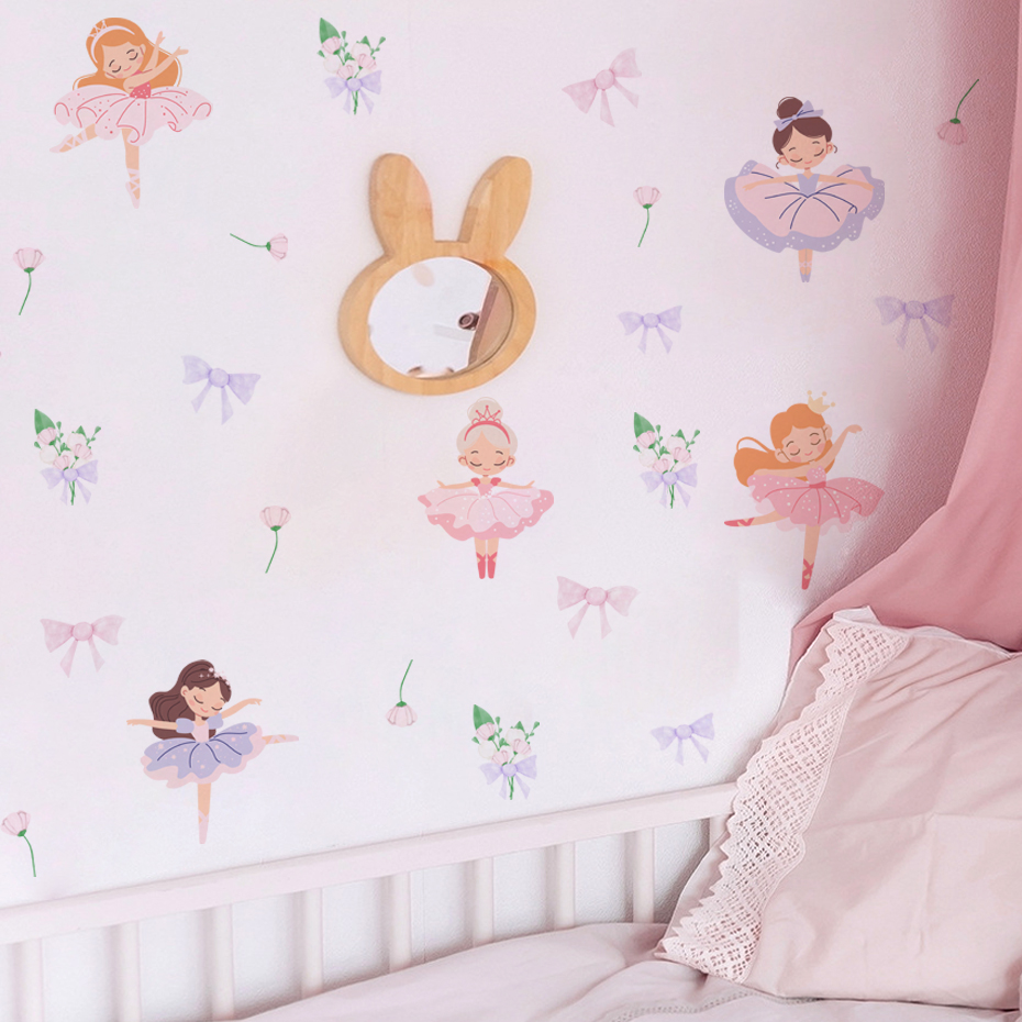 Fairy Ballet Dancer Bow Wall S - Baby Nursery Wallpaper Girl avis et prix