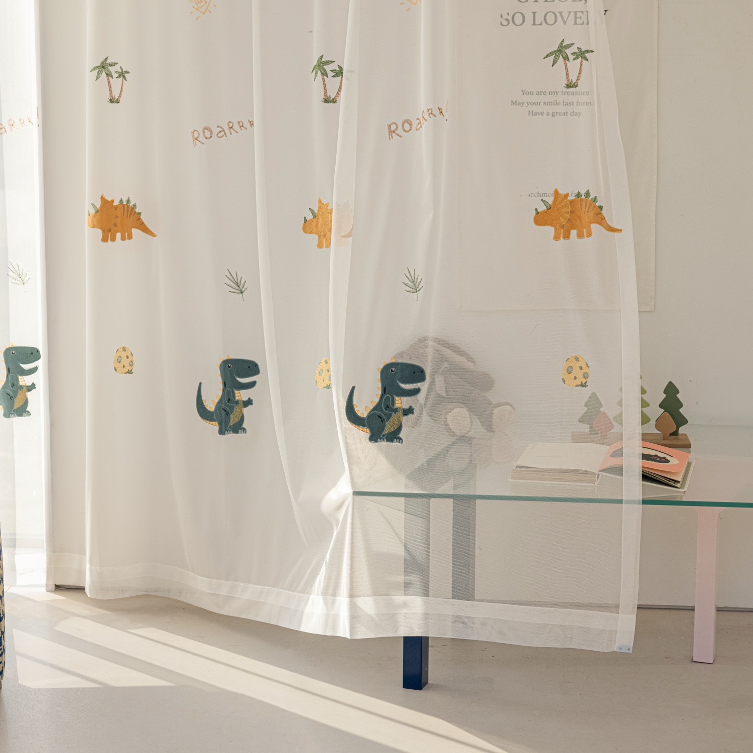 Blue Cartoon Dinosaur Kids Bla - Baby Nursery Curtains avis et prix
