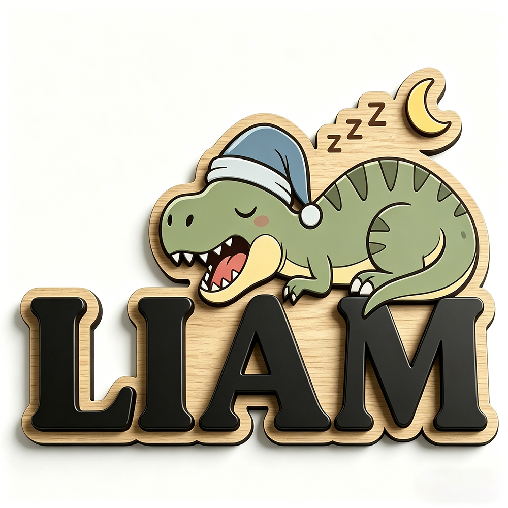 Personalized Sleepy Dinosaur N - Baby Nursery Gifts avis et prix