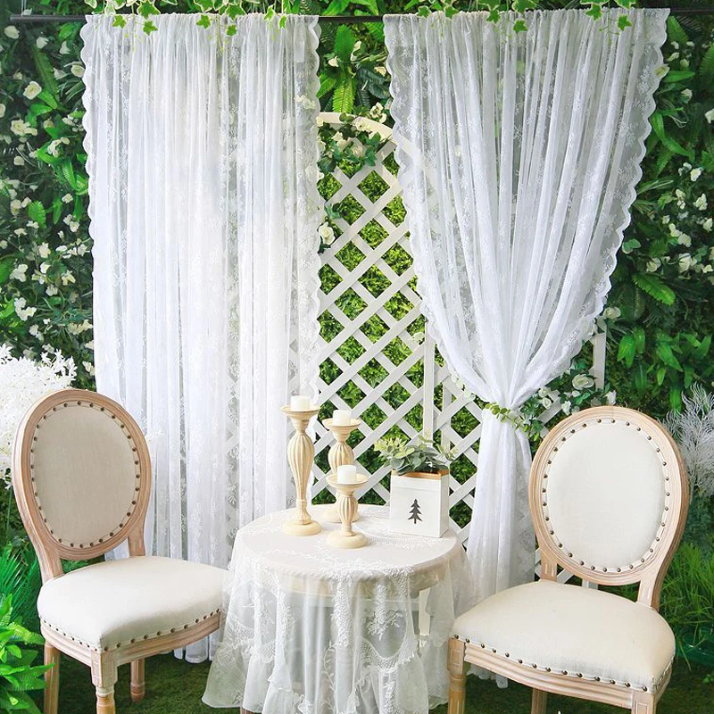 French White Lace Sheer Curtai - Baby Nursery Curtains avis et prix