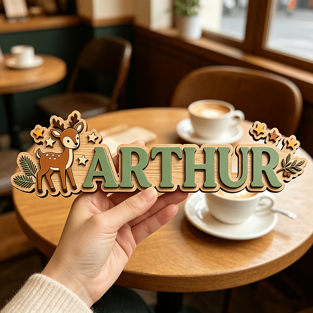 Custom Deer & Star Wooden Name - Baby Nursery Gifts avis et prix