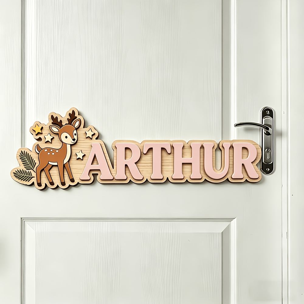 Custom Deer & Star Wooden Name - Baby Nursery Gifts avis et prix