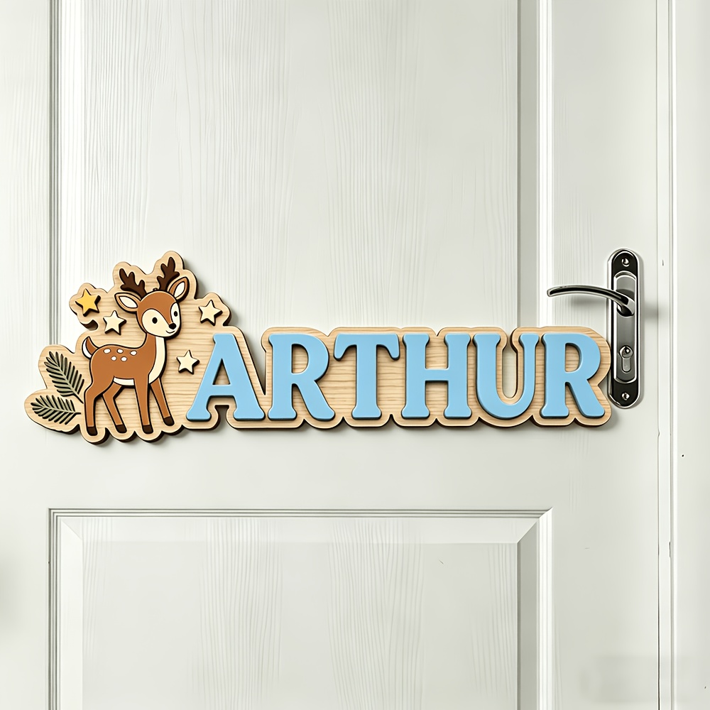 Custom Deer & Star Wooden Name - Baby Nursery Gifts avis et prix