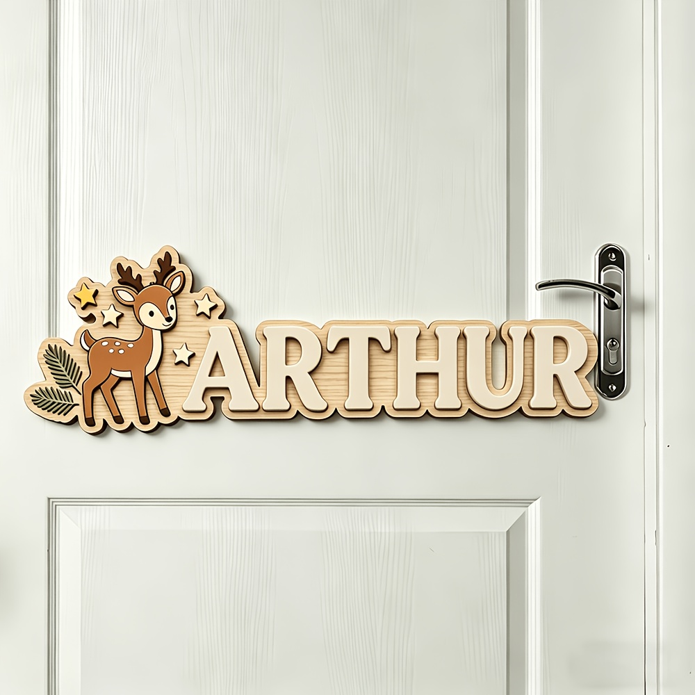Custom Deer & Star Wooden Name - Baby Nursery Gifts avis et prix