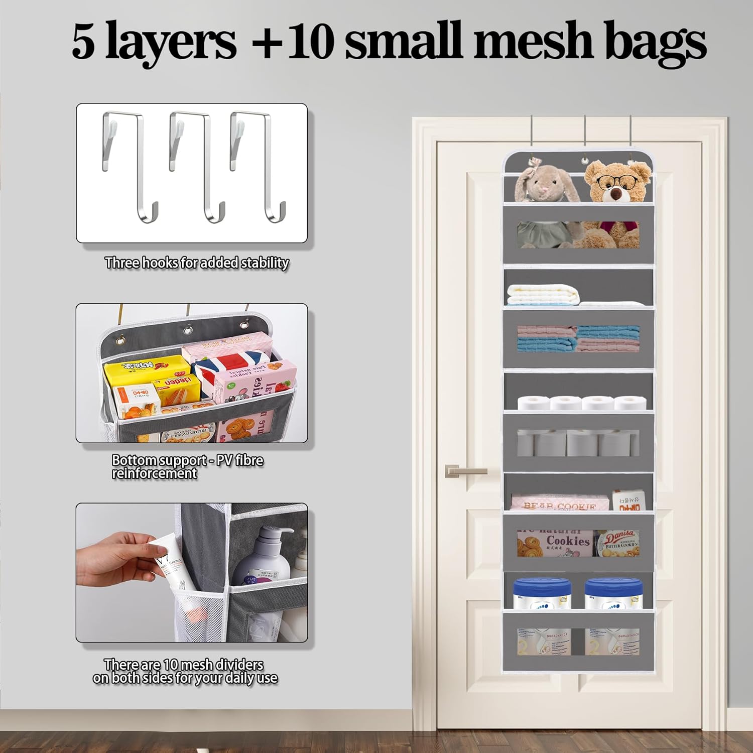Over The Door Organizer, 5 She - Baby Nursery Images avis et prix