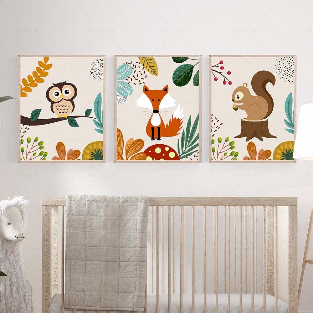 Boho Monkey Lion Giraffe Bird  - Baby Zebra Nursery avis et prix