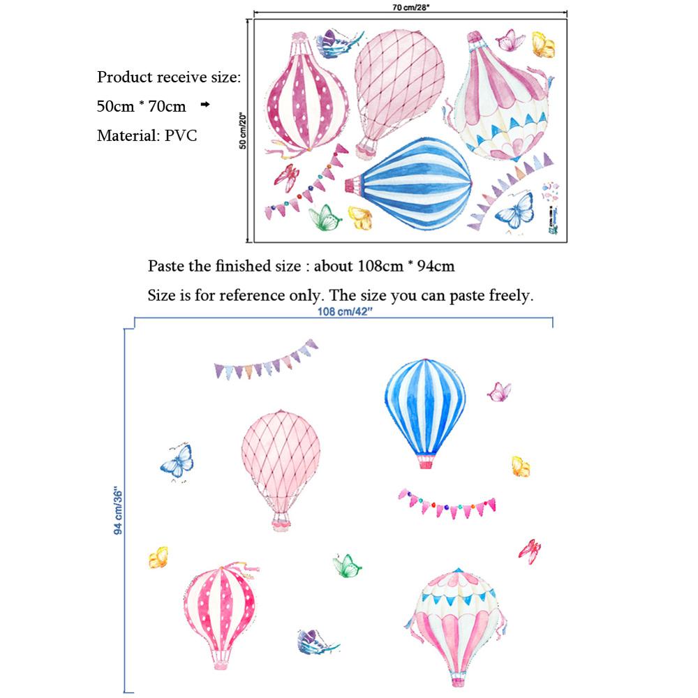 Cartoon Hot Air Balloon Wall S - Baby Nursery Mural Wallpaper avis et prix