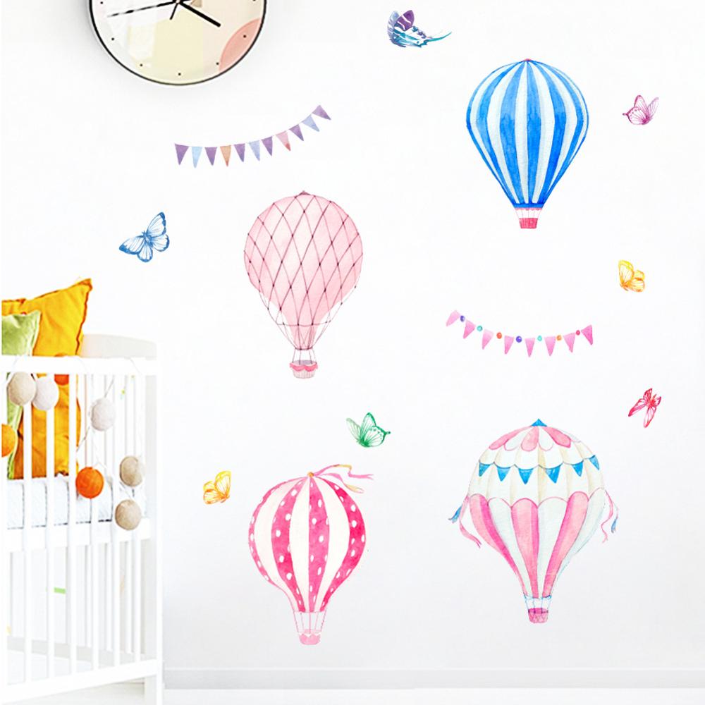 Cartoon Hot Air Balloon Wall S - Baby Nursery Mural Wallpaper avis et prix