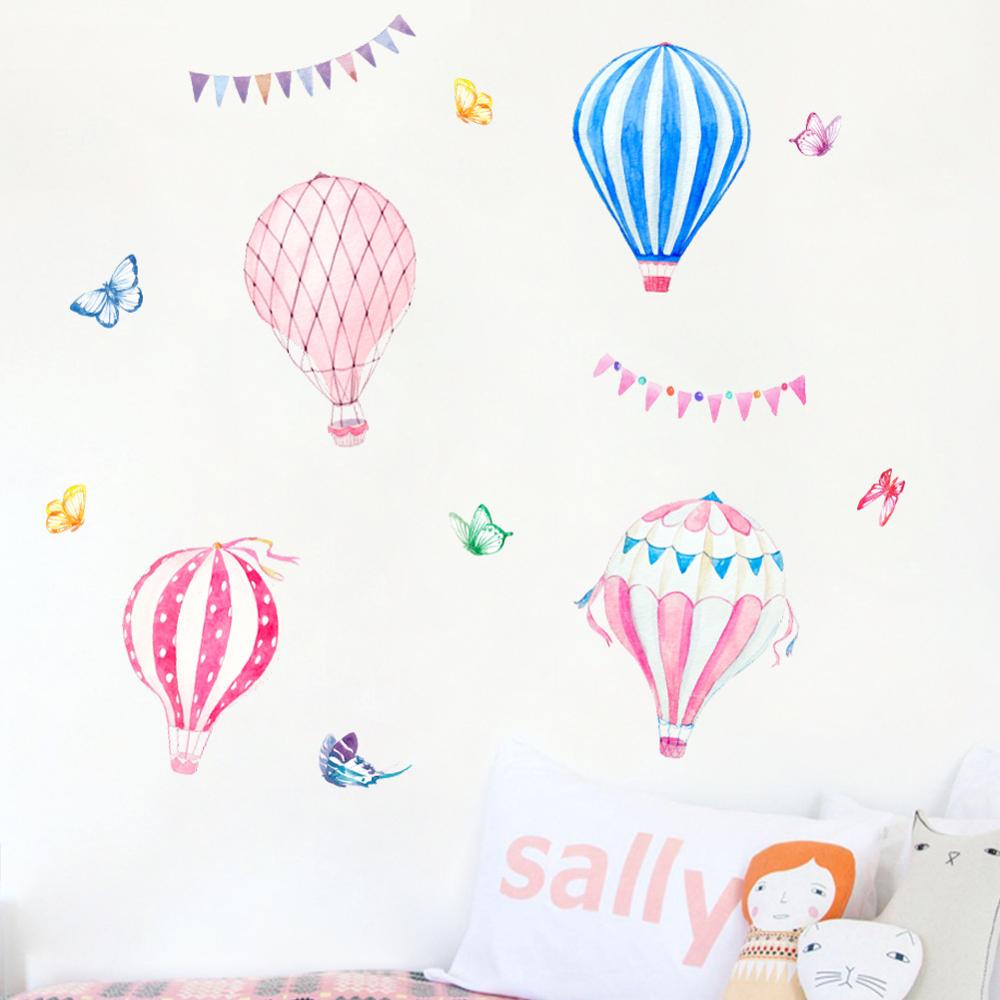 Cartoon Hot Air Balloon Wall S - Baby Nursery Mural Wallpaper avis et prix