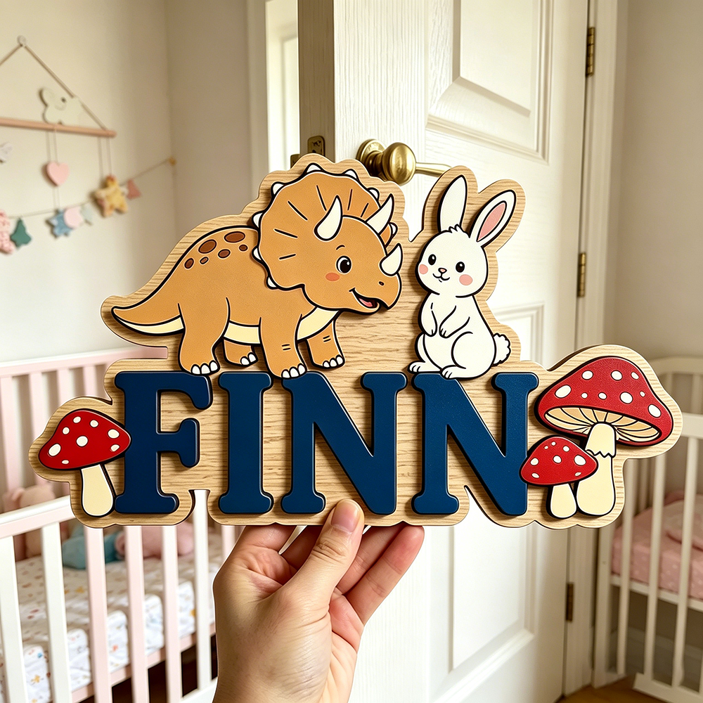 Custom Woodland Triceratops &  - Baby Nursery Neutral avis et prix