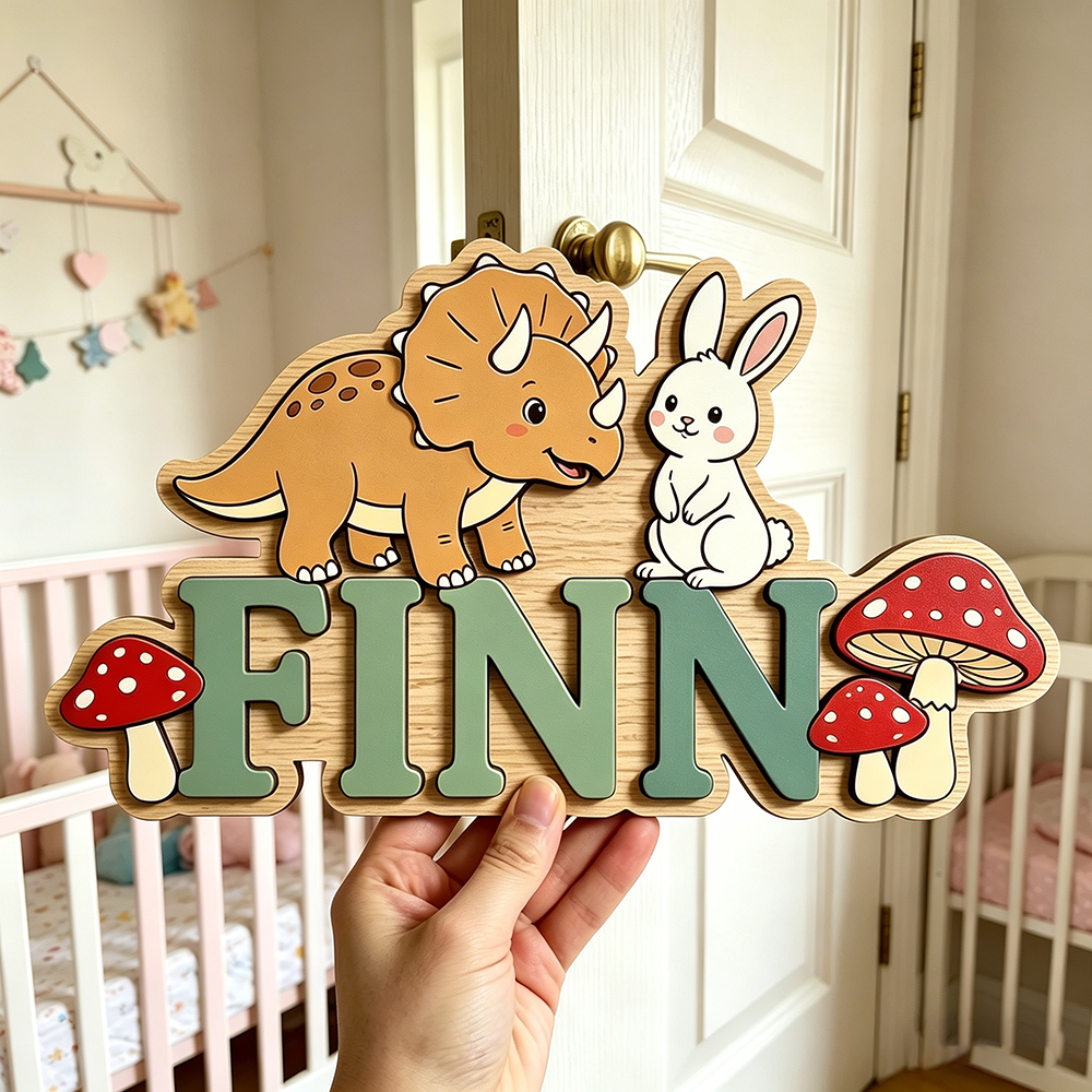 Custom Woodland Triceratops &  - Baby Nursery Neutral avis et prix