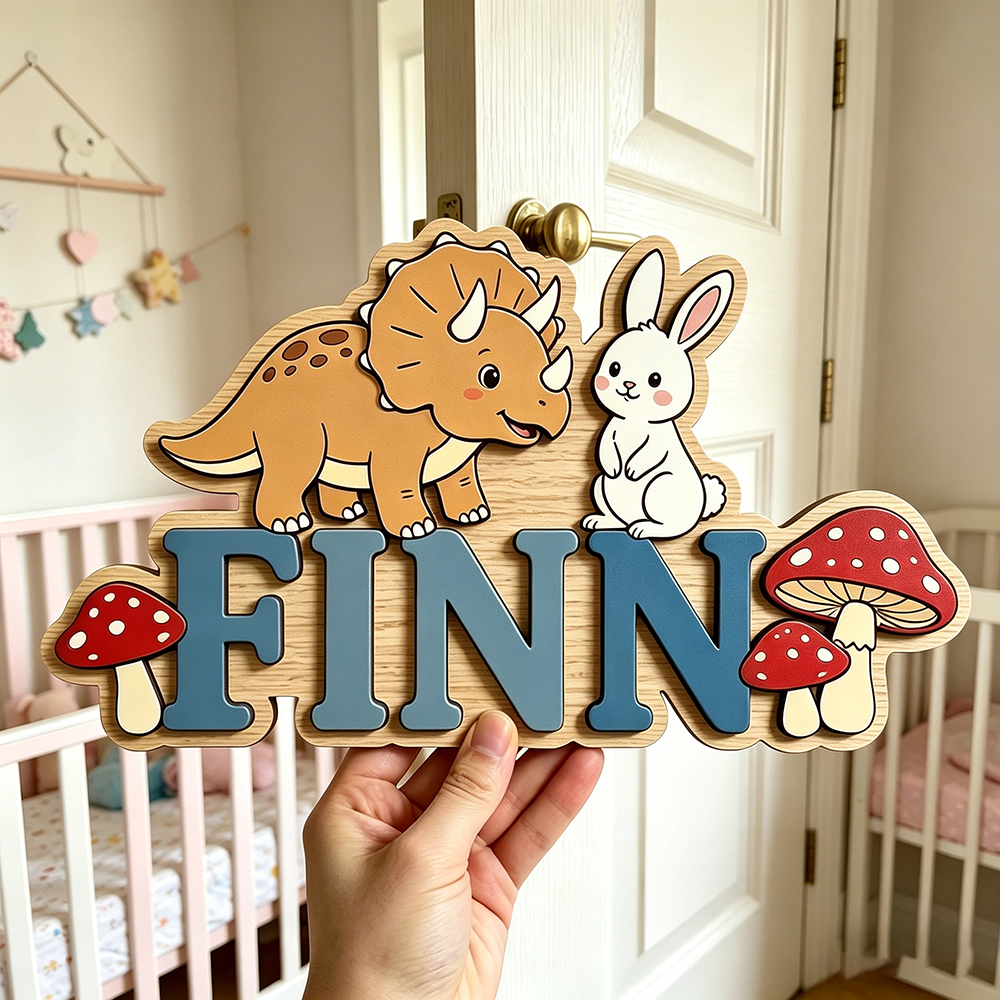 Custom Woodland Triceratops &  - Baby Nursery Neutral avis et prix