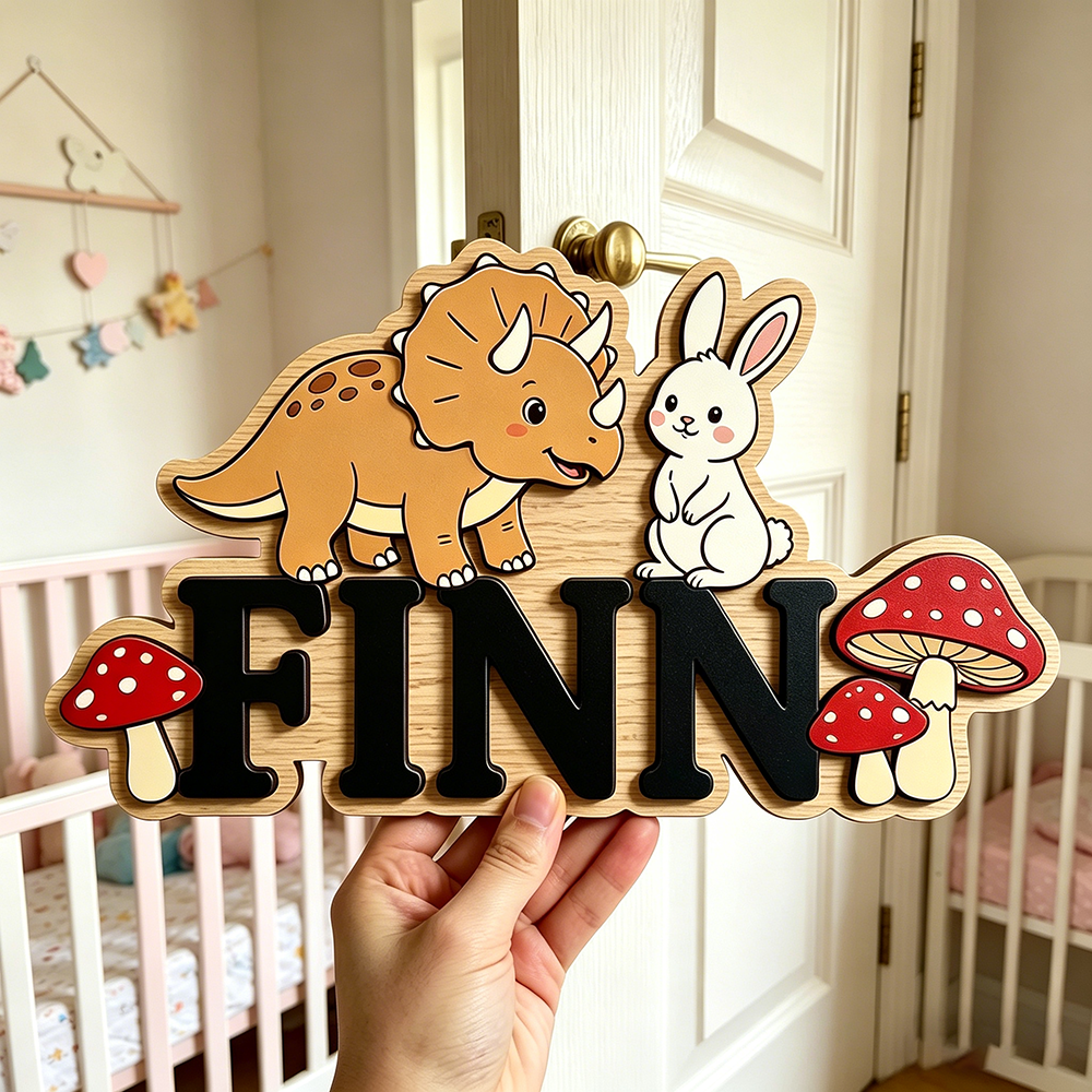 Custom Woodland Triceratops &  - Baby Nursery Neutral avis et prix