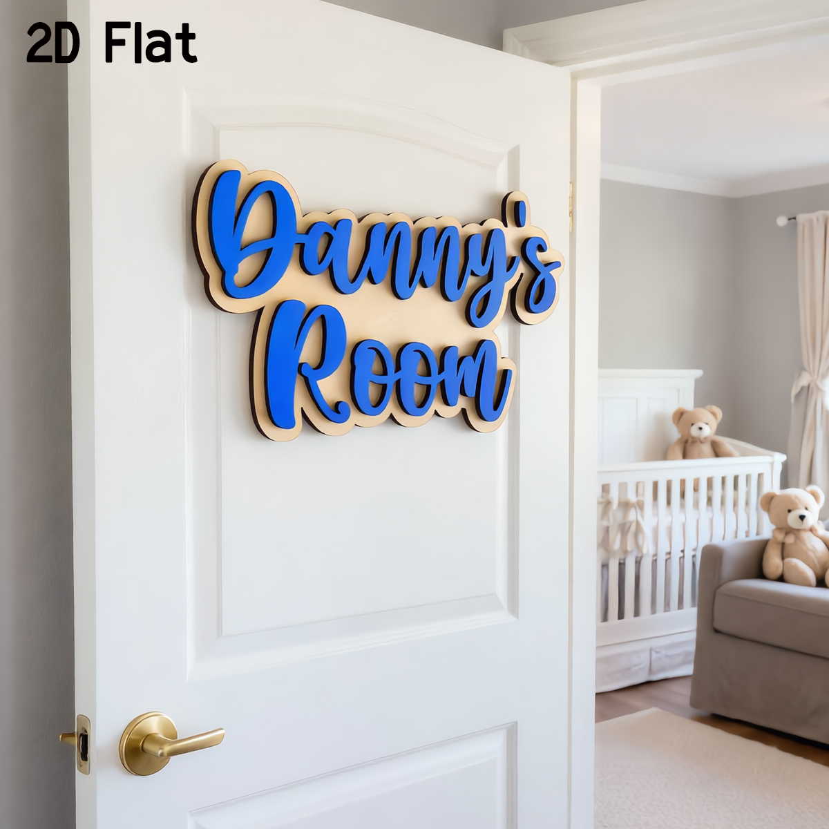 1Pc Cutom Blue Wooden Acrylic  - Baby Nursery Gifts avis et prix
