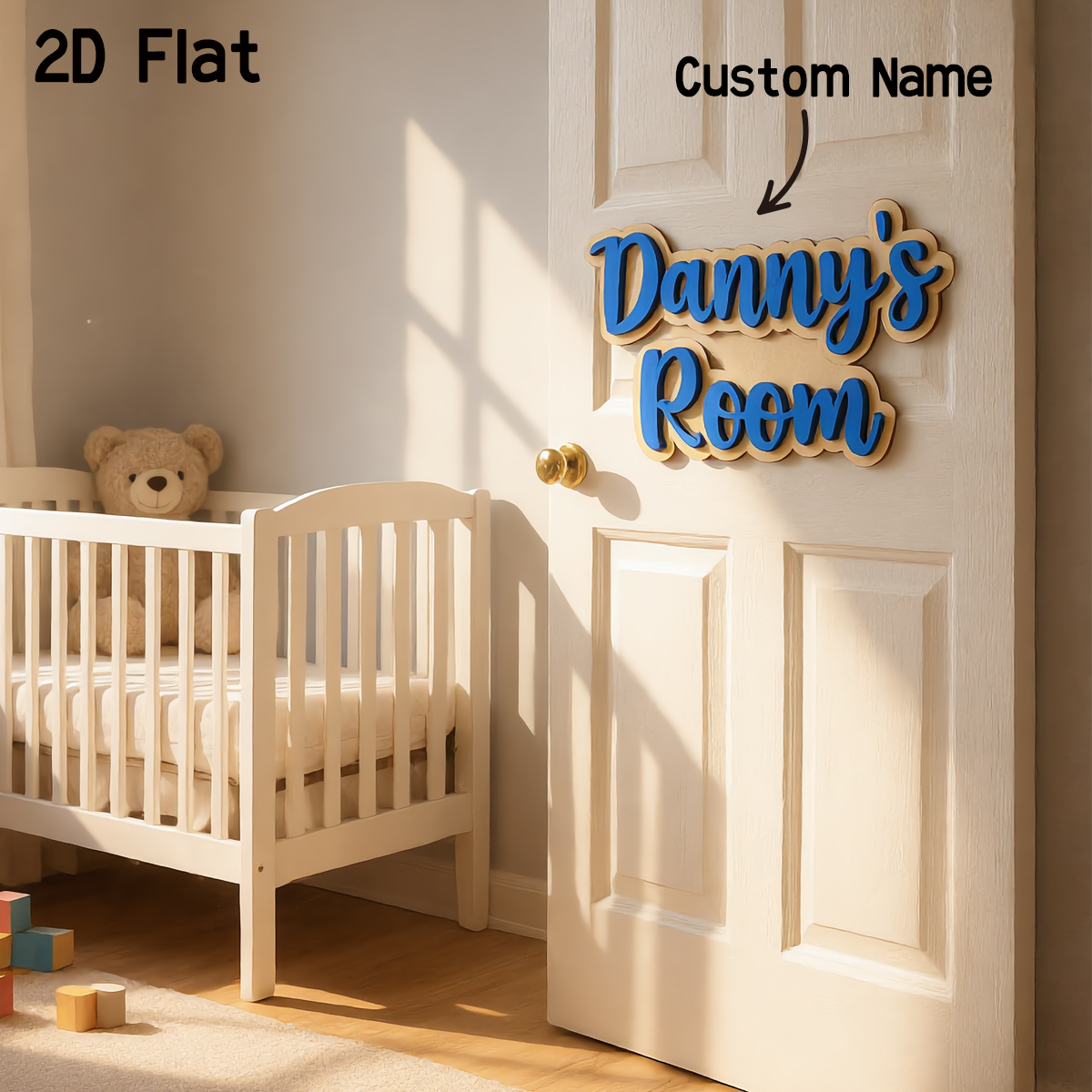 1Pc Cutom Blue Wooden Acrylic  - Baby Nursery Gifts avis et prix