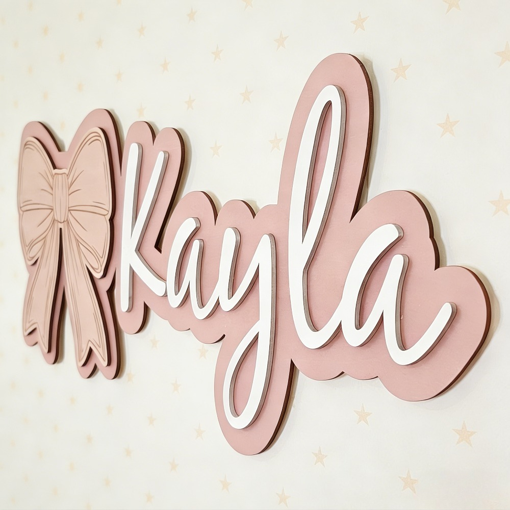 Customizable Bow-Shaped Wooden - Baby Nursery Gifts avis et prix