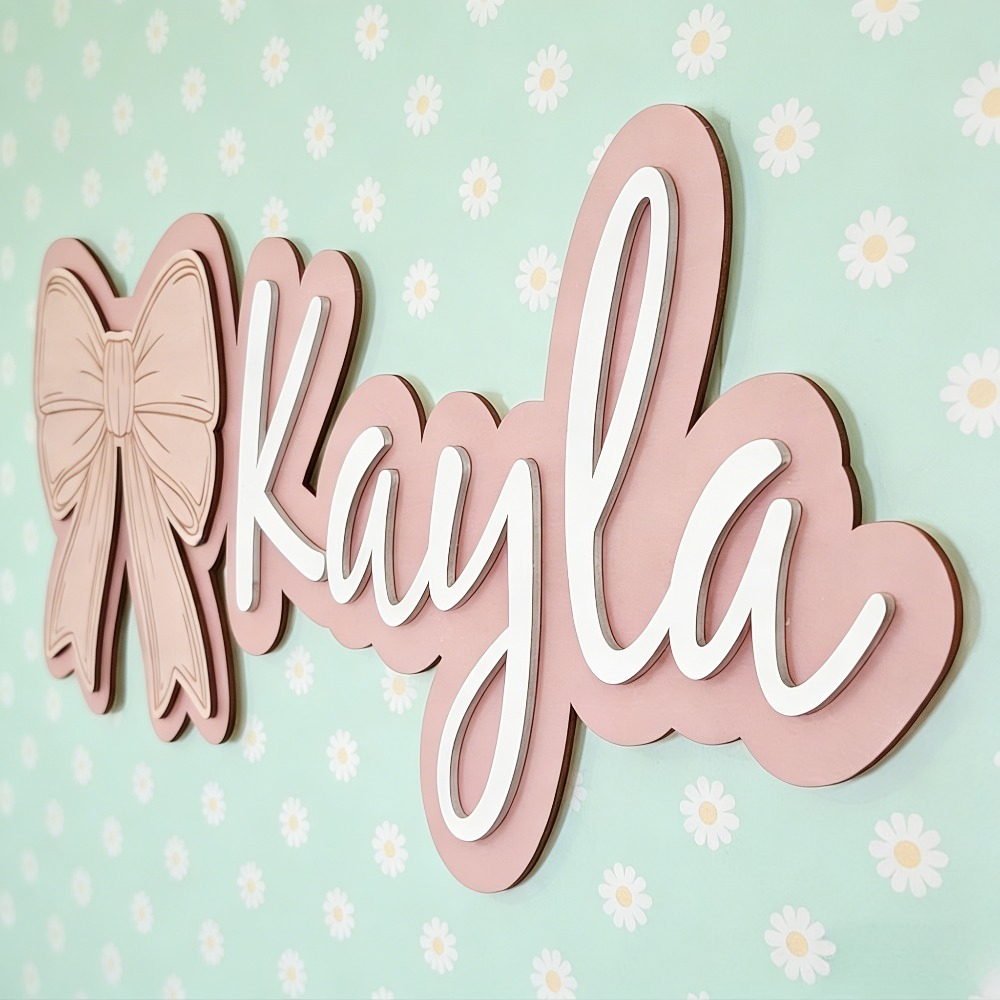 Customizable Bow-Shaped Wooden - Baby Nursery Gifts avis et prix