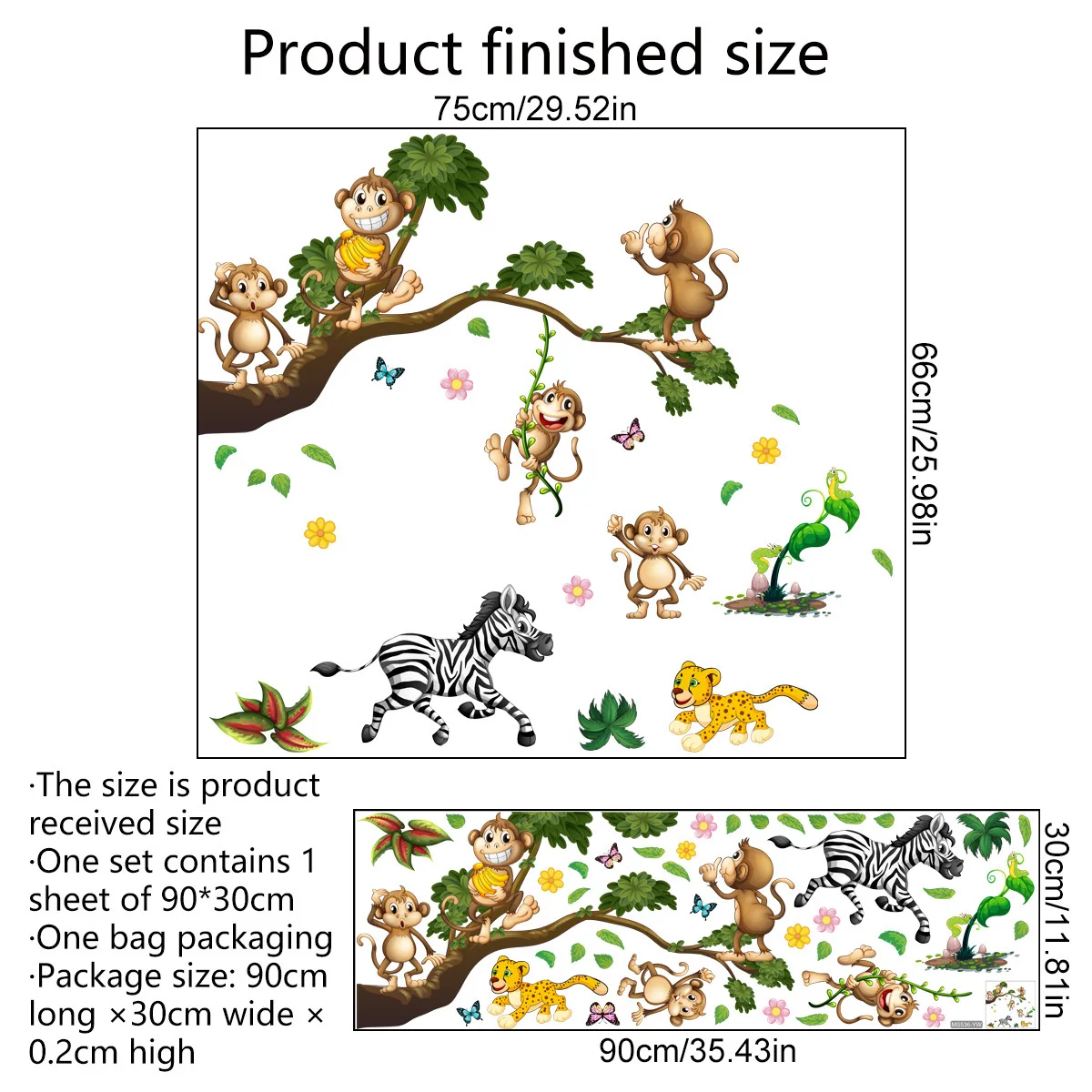 Forest Animal Lion Sloth Monke - Baby Nursery Wallpaper Girl avis et prix