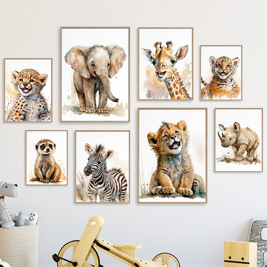 Elephant Giraffe Lion Tiger Ze - Baby Zebra Nursery avis et prix