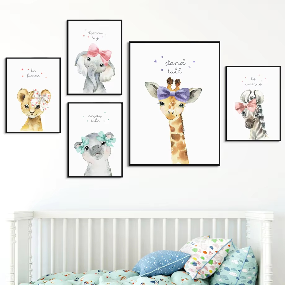 Lion Zebra Giraffe Elephant Hi - Baby Zebra Nursery avis et prix