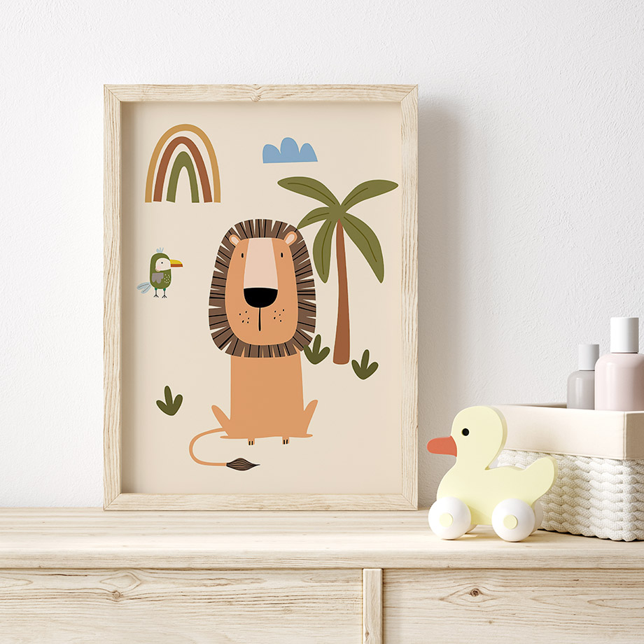 Boho Lion Elephant Giraffe Tig - Baby Zebra Nursery avis et prix