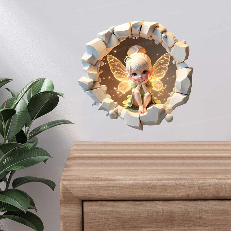 Fairy Butterfly Wall Sticker B - Baby Nursery Mural Wallpaper avis et prix