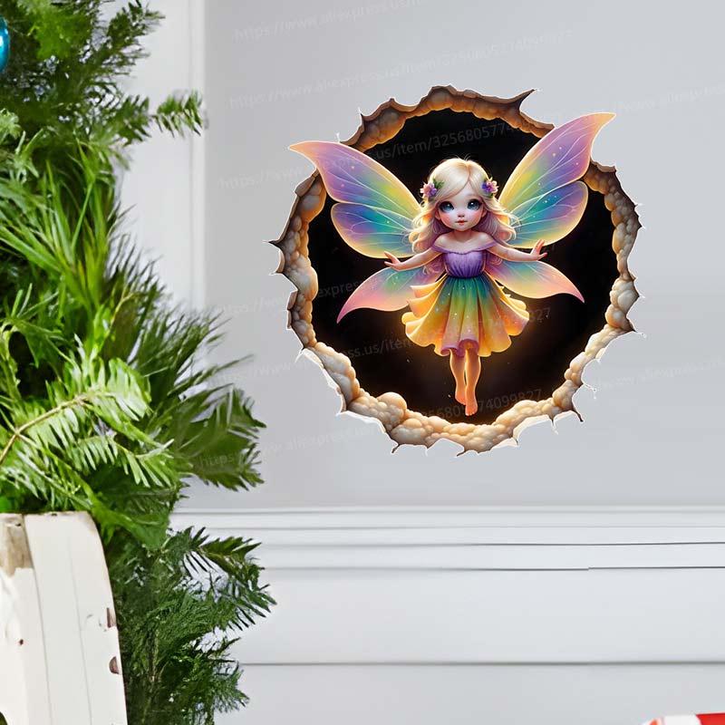 Fairy Butterfly Wall Sticker B - Baby Nursery Mural Wallpaper avis et prix