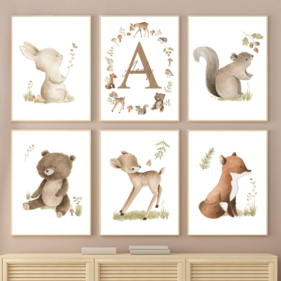 Woodland Nursery Wall Art Wate - Baby Nursery Neutral avis et prix