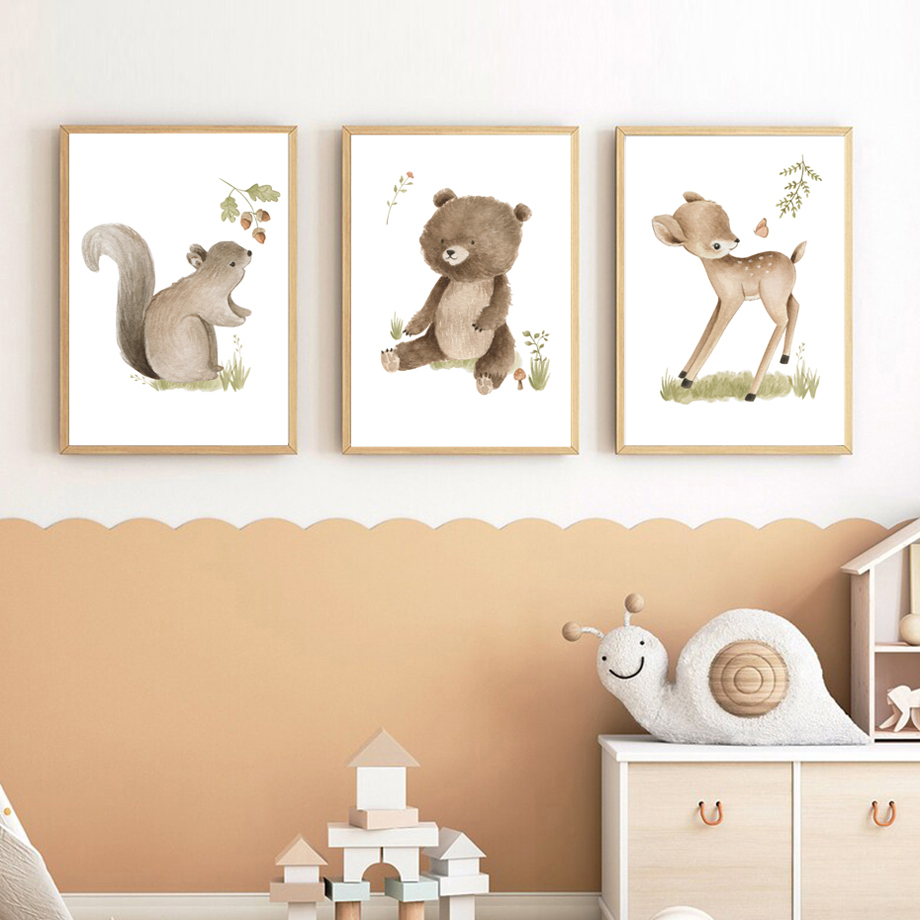 Woodland Nursery Wall Art Wate - Baby Nursery Neutral avis et prix