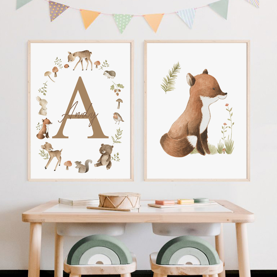 Woodland Nursery Wall Art Wate - Baby Nursery Neutral avis et prix