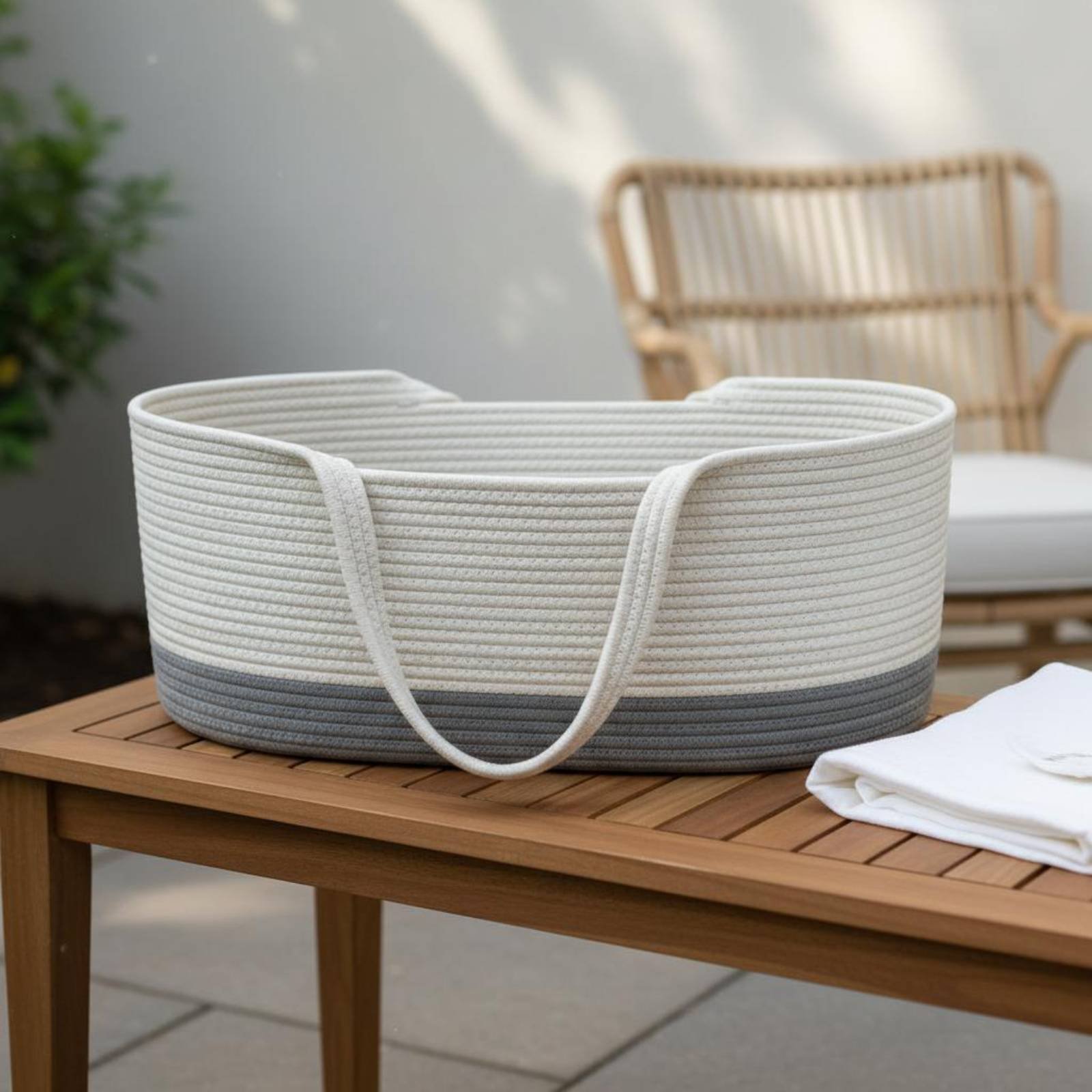 Cotton Rope Baby Crib Multi-Us - Baby Nursery Basket avis et prix