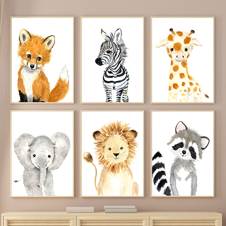 Boho Raccoon Elephant Lion Fox - Baby Zebra Nursery avis et prix