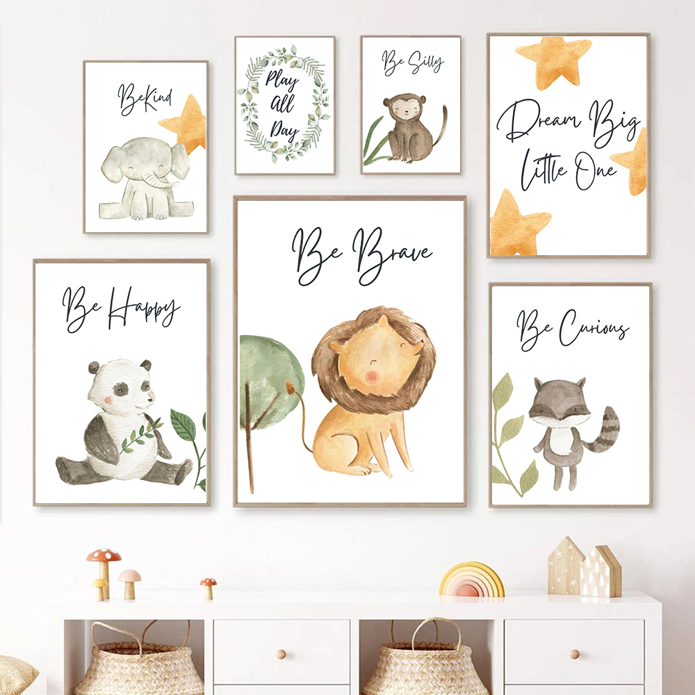 Neutral Jungle Nursery Wall Ar - Baby Nursery Neutral avis et prix