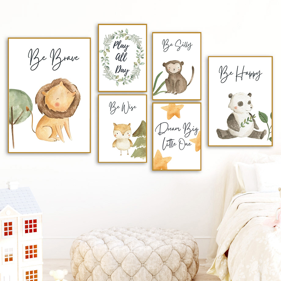 Neutral Jungle Nursery Wall Ar - Baby Nursery Neutral avis et prix