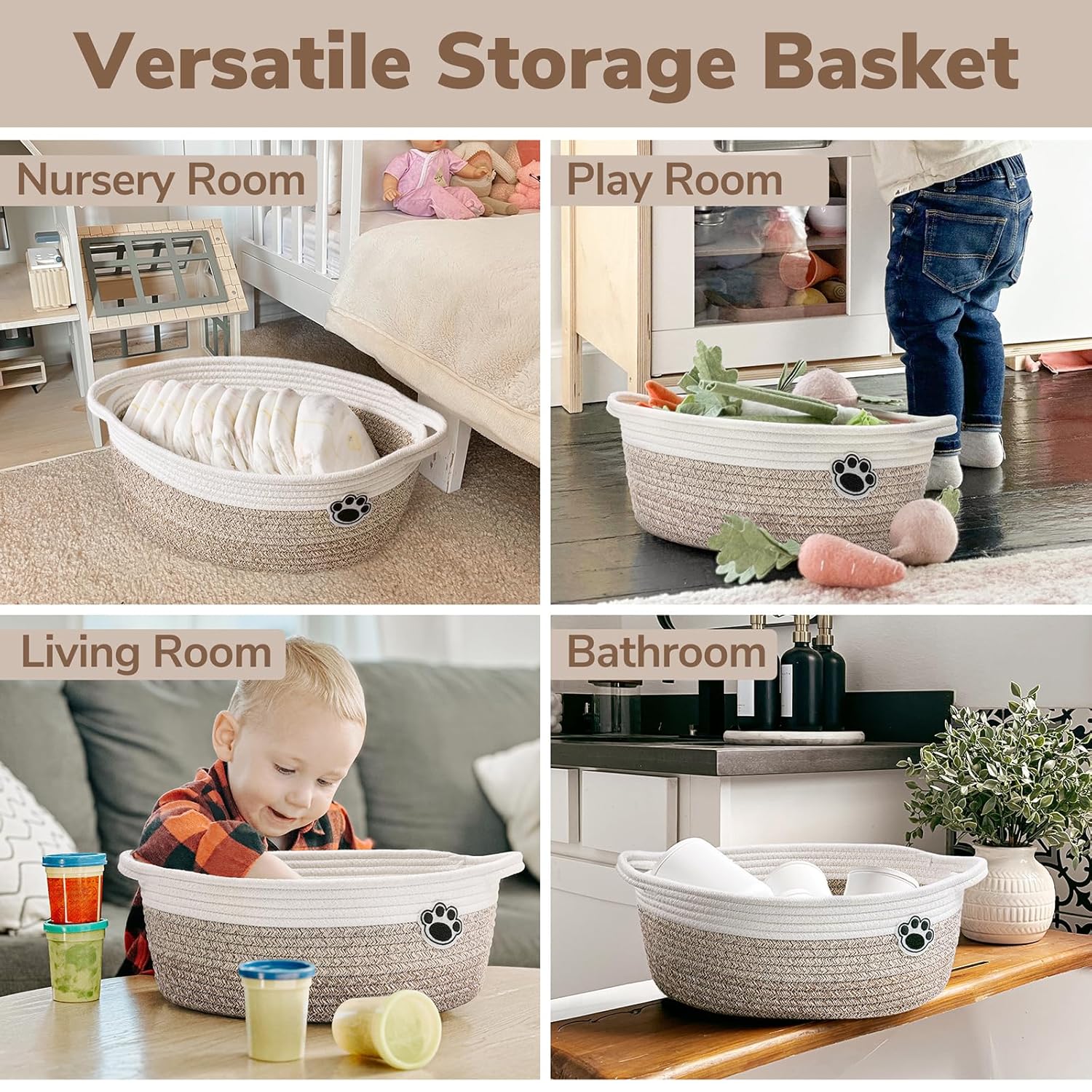 Woven Dog Toy Basket, 12x8x5 I - Baby Nursery Images avis et prix