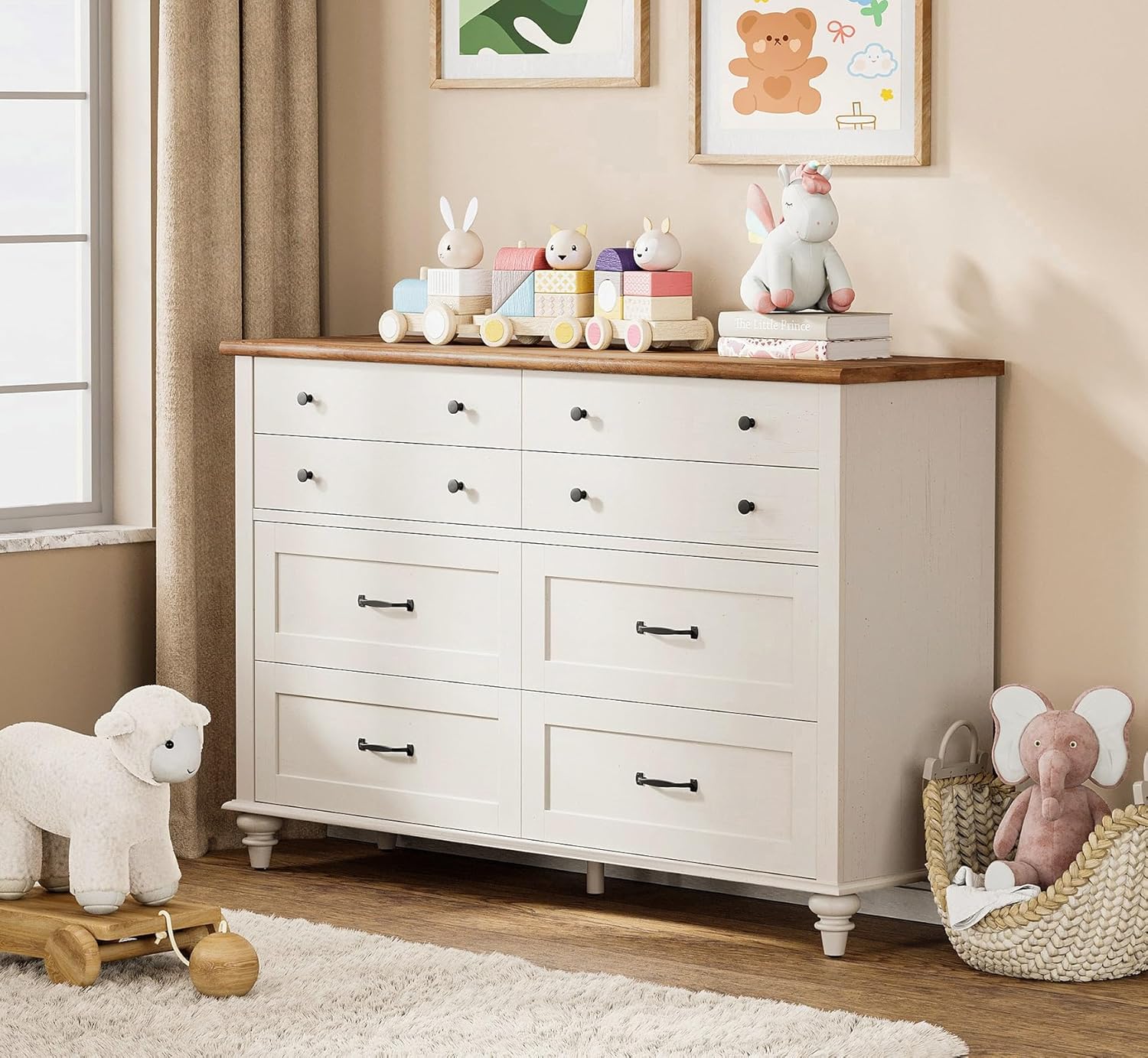 Modern  Kids Dresser with 7 Dr - Baby Nursery Chest Of Drawers avis et prix