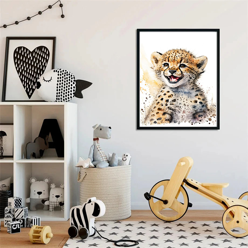 Watercolor Animals Baby Cheeta - Baby Zebra Nursery avis et prix