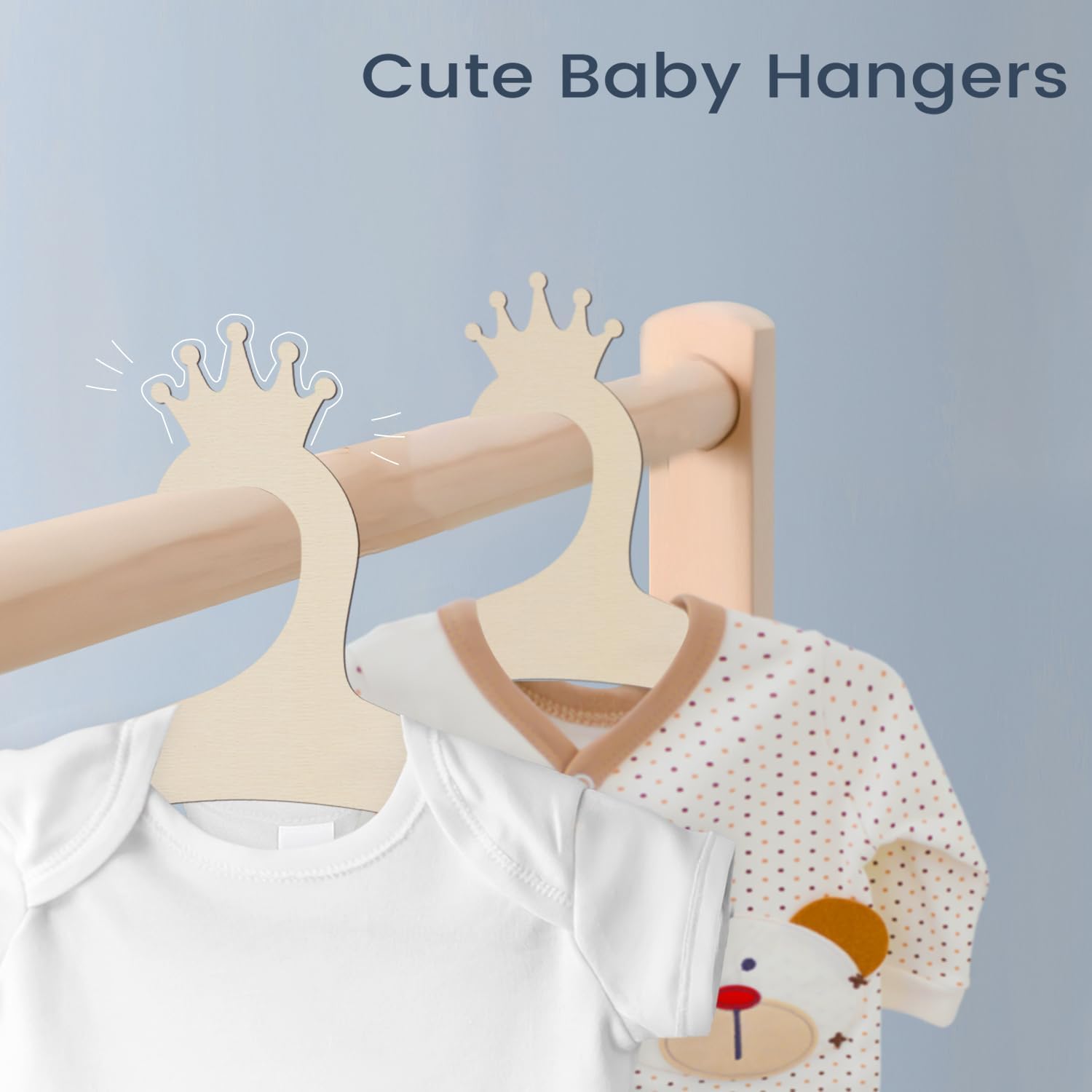 Wooden Baby Hangers 9 Inch, Cu - Baby Nursery Images avis et prix