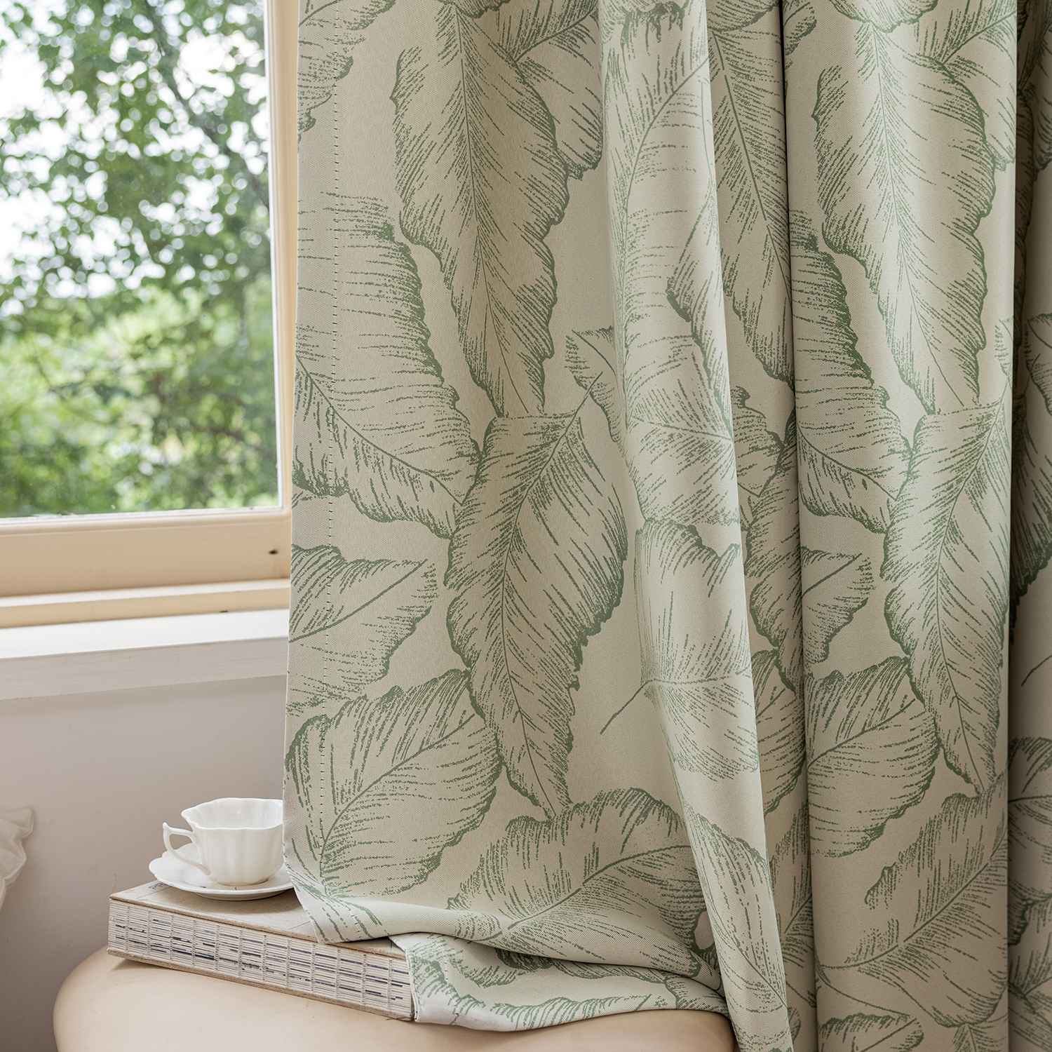 Country Rustic Leaf Pattern Bl - Baby Nursery Curtains avis et prix