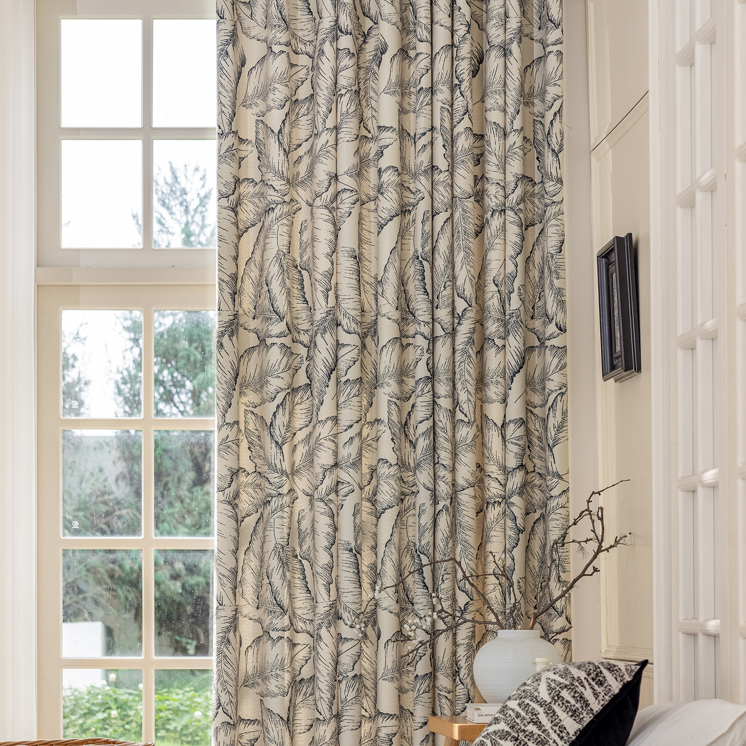 Country Rustic Leaf Pattern Bl - Baby Nursery Curtains avis et prix