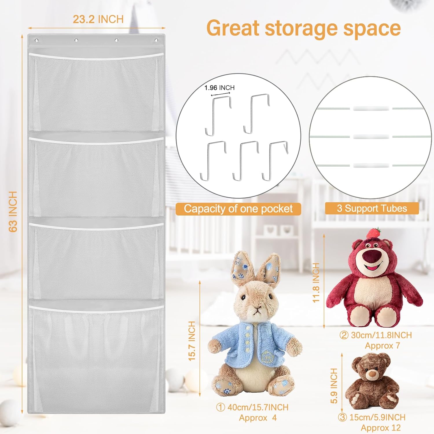 Hanging Stuffed Animal Storage - Baby Nursery Images avis et prix