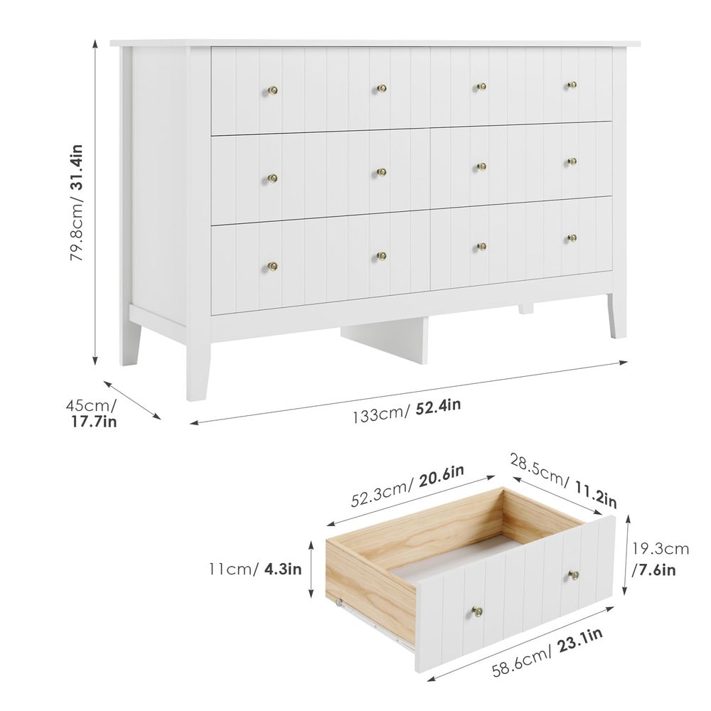 White Dresser, Chest of Drawer - Baby Nursery Chest Of Drawers avis et prix