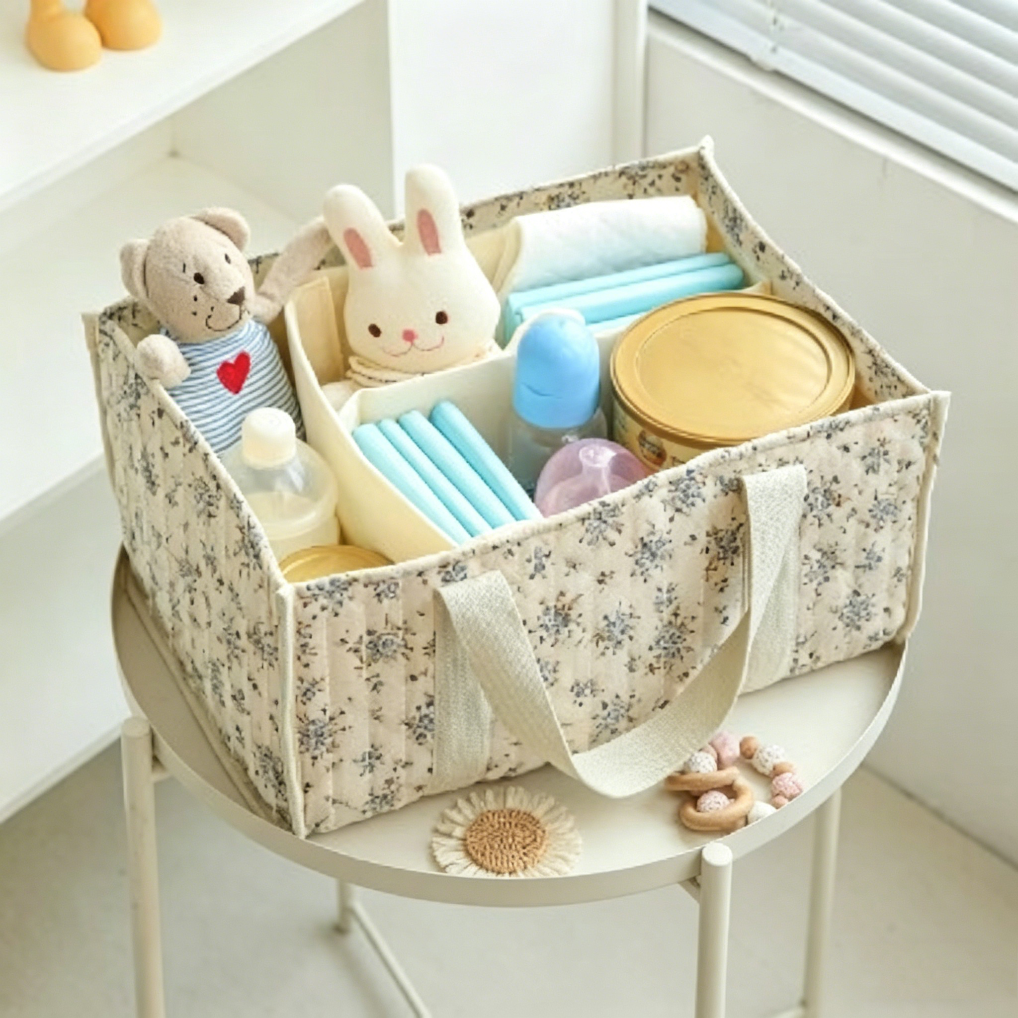 Floral Diaper Caddy Organizer, - Baby Nursery Bags avis et prix