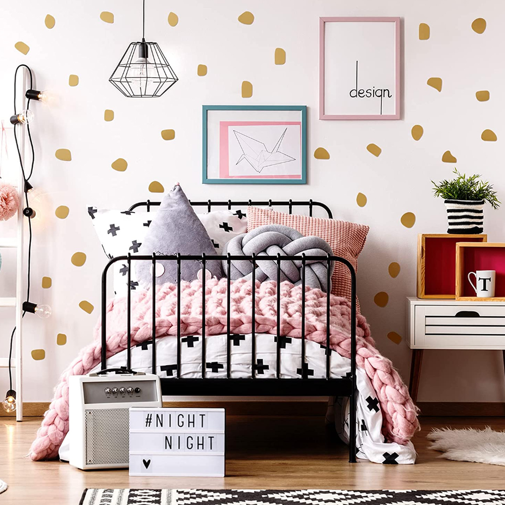 96Pcs/set Cute  Irregular Dots - Baby Nursery Wallpaper Girl avis et prix