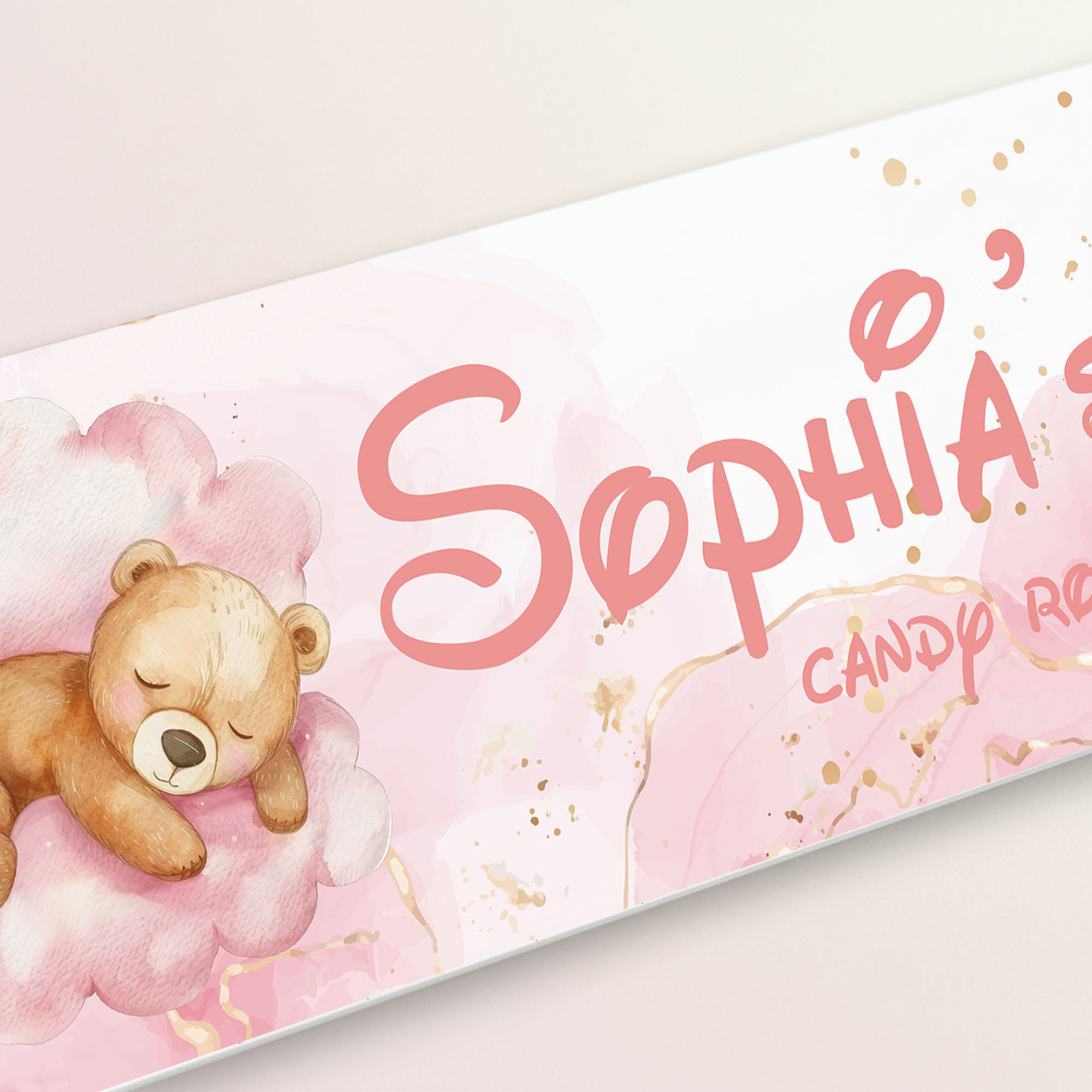1pc Custom Bear Name/Text Acry - Baby Nursery Gifts avis et prix