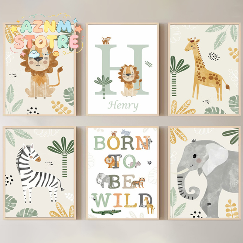 Baby Name Customized Poster Ju - Baby Zebra Nursery avis et prix