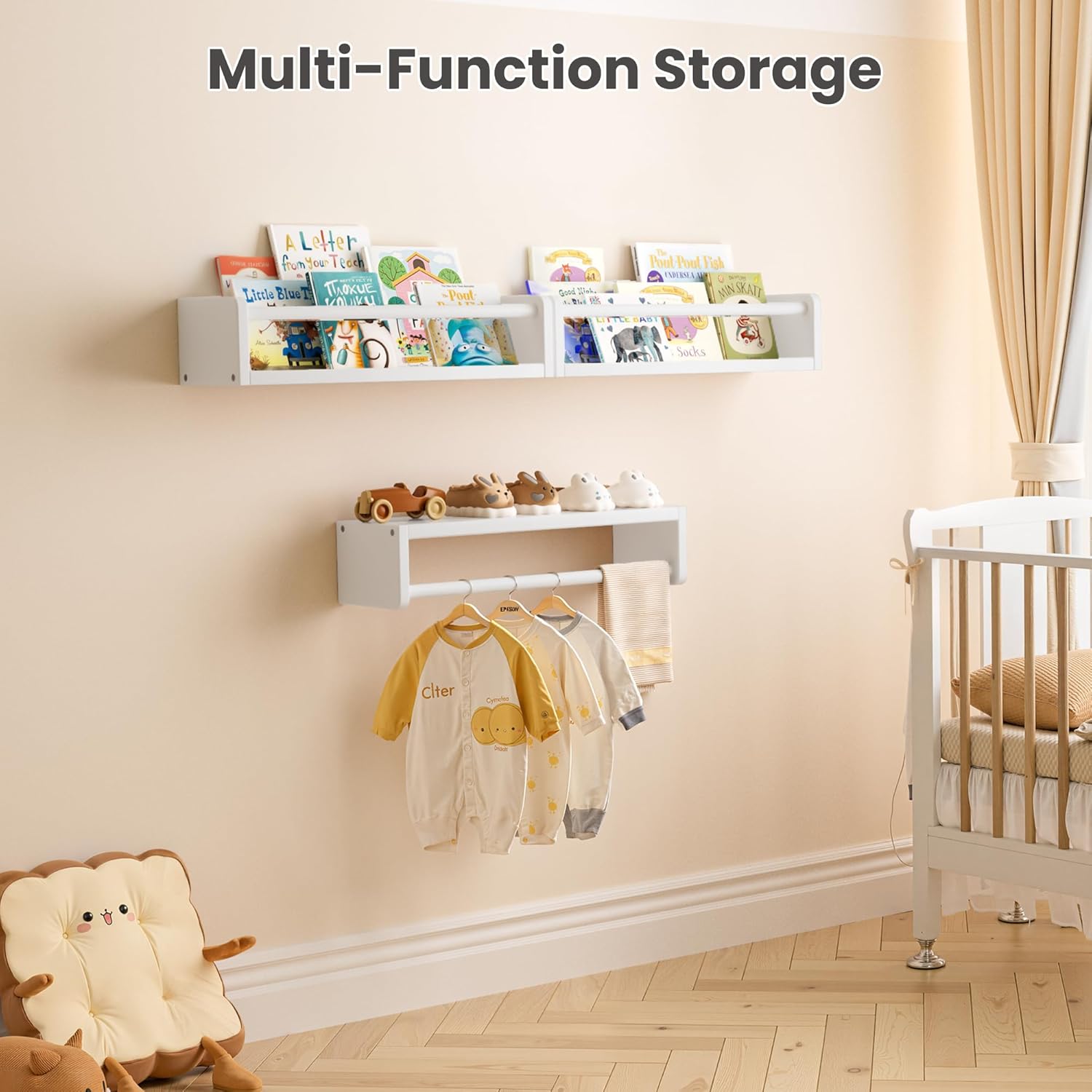 Floating Bookshelves for Wall, - Baby Nursery Images avis et prix